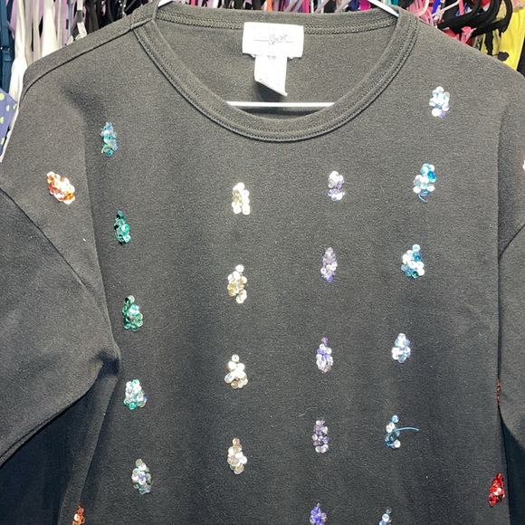 North Spirt petites Long sleeve shirt warm design sequins with INk bottles tatto - Picture 6 of 8